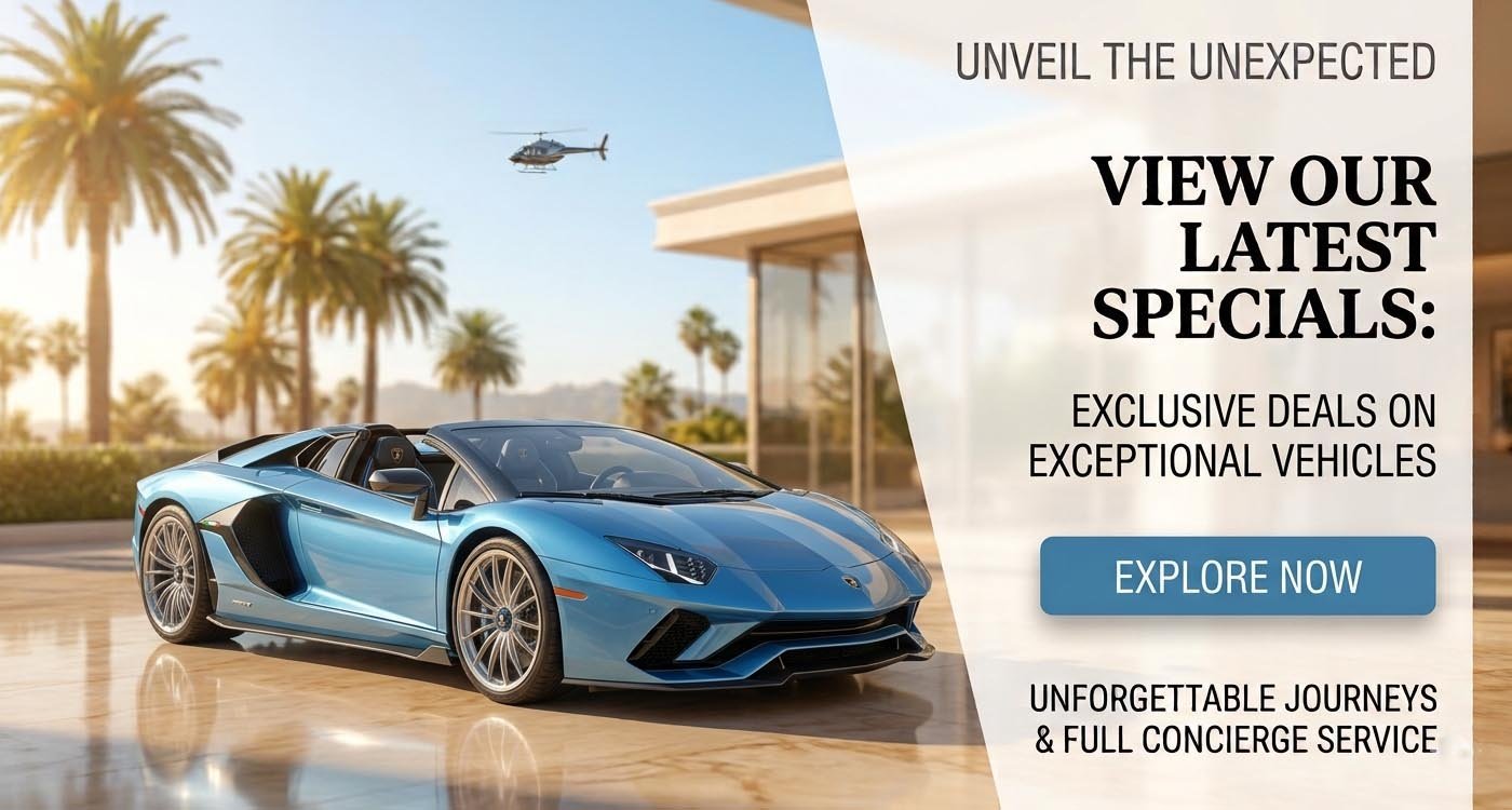 Car Rental Specials Lambo Blue Helicopter