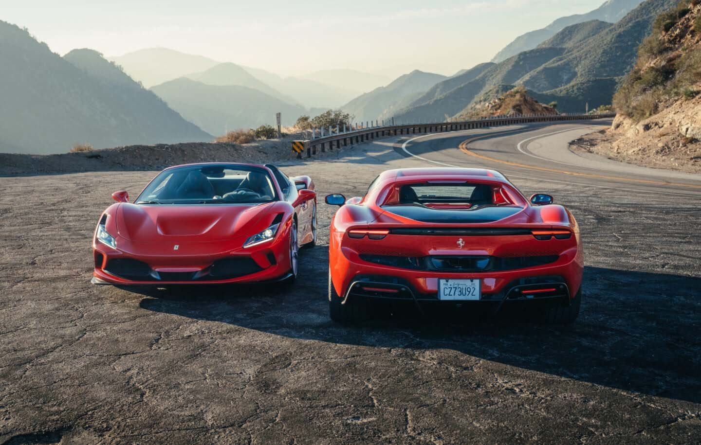 Two Ferraris Mountain Road